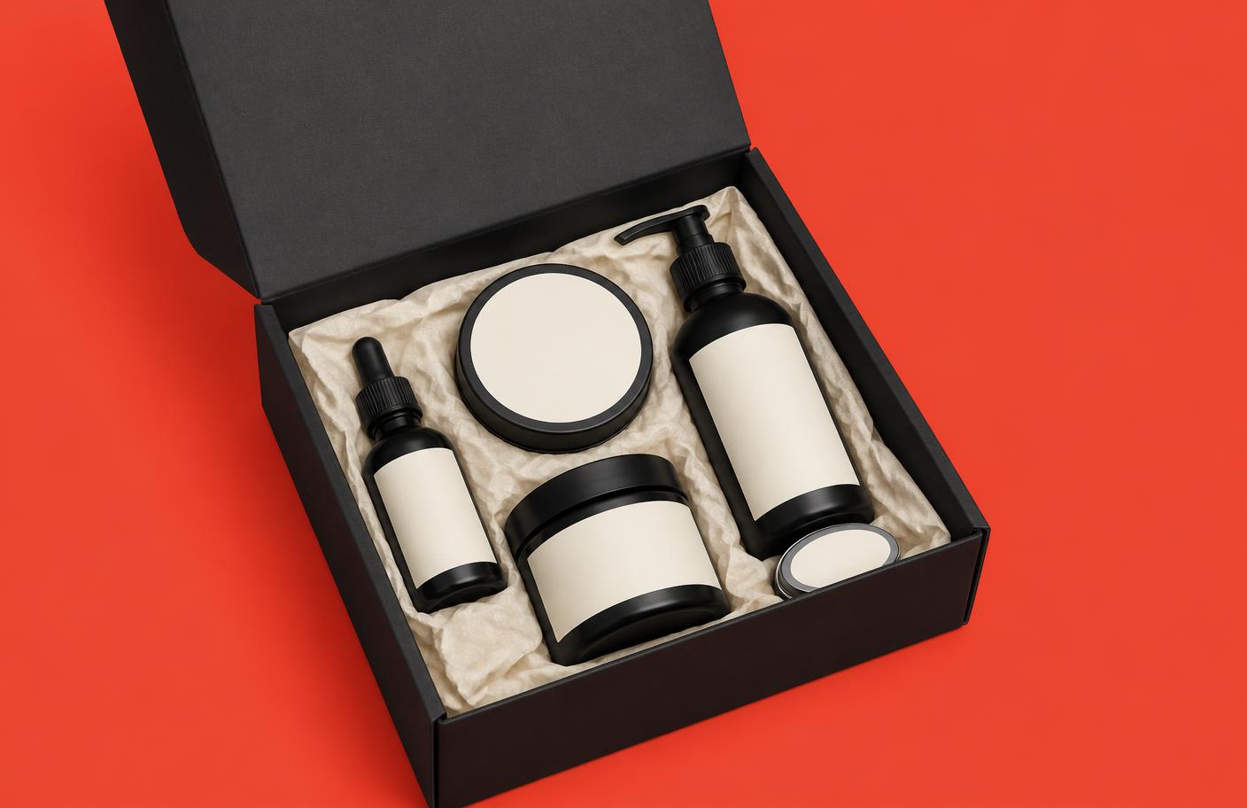 The Release box, all five pieces in cream tissue